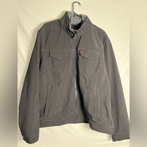 Levi’s Black Zip-Up Coat (With Hoodie)